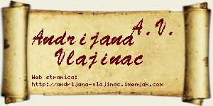 Andrijana Vlajinac vizit kartica